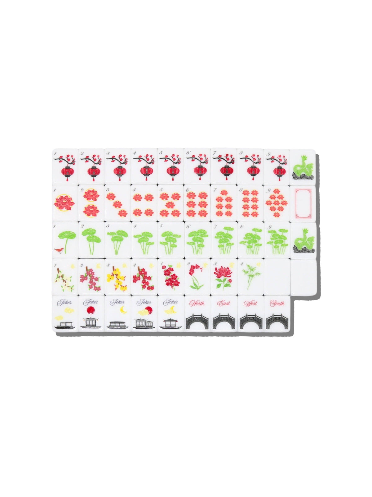 Koi Pond Collector's Edition Mahjong Box Set - blue marbled acrylic box