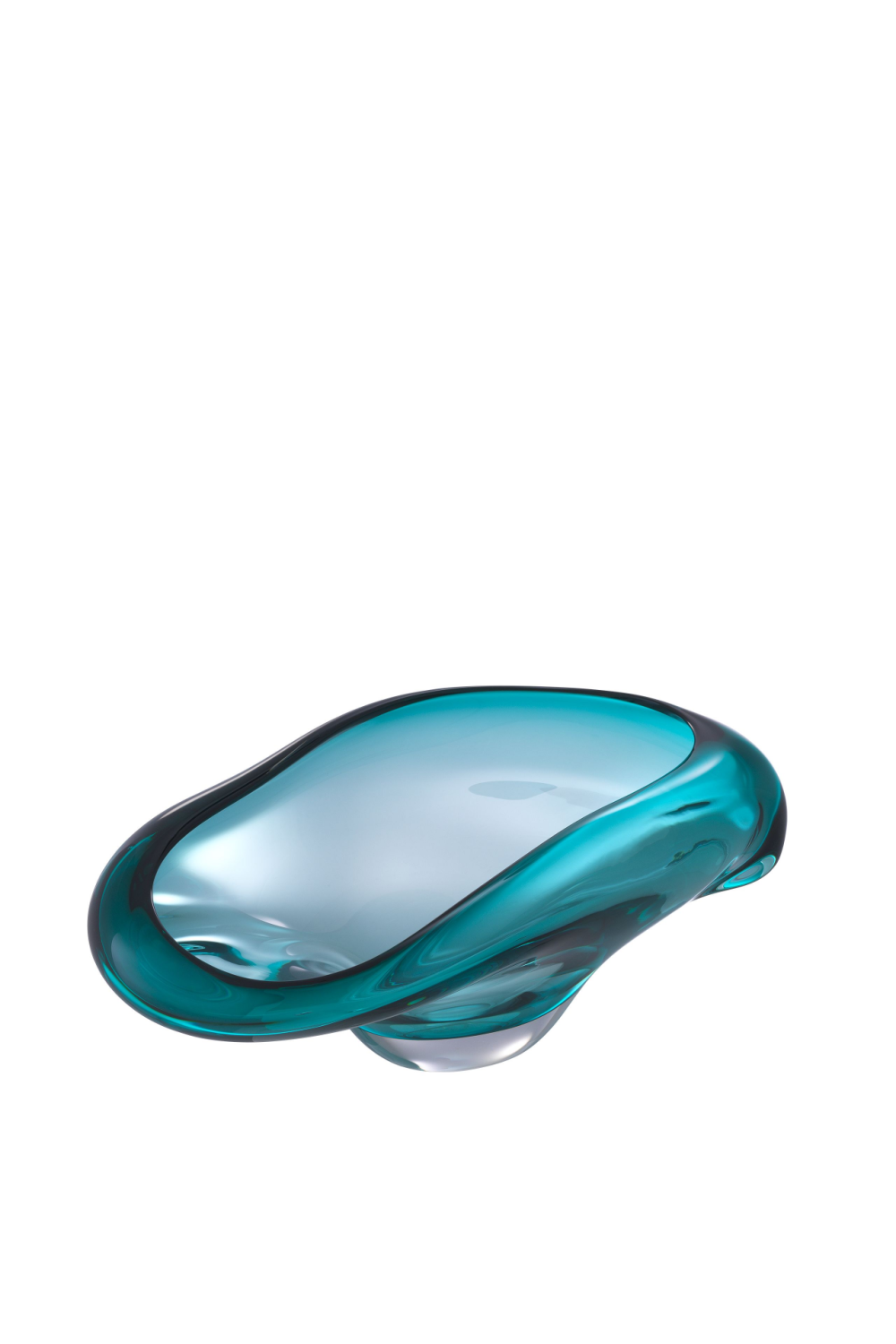 Turquoise Handblown Glass Bowl Darius