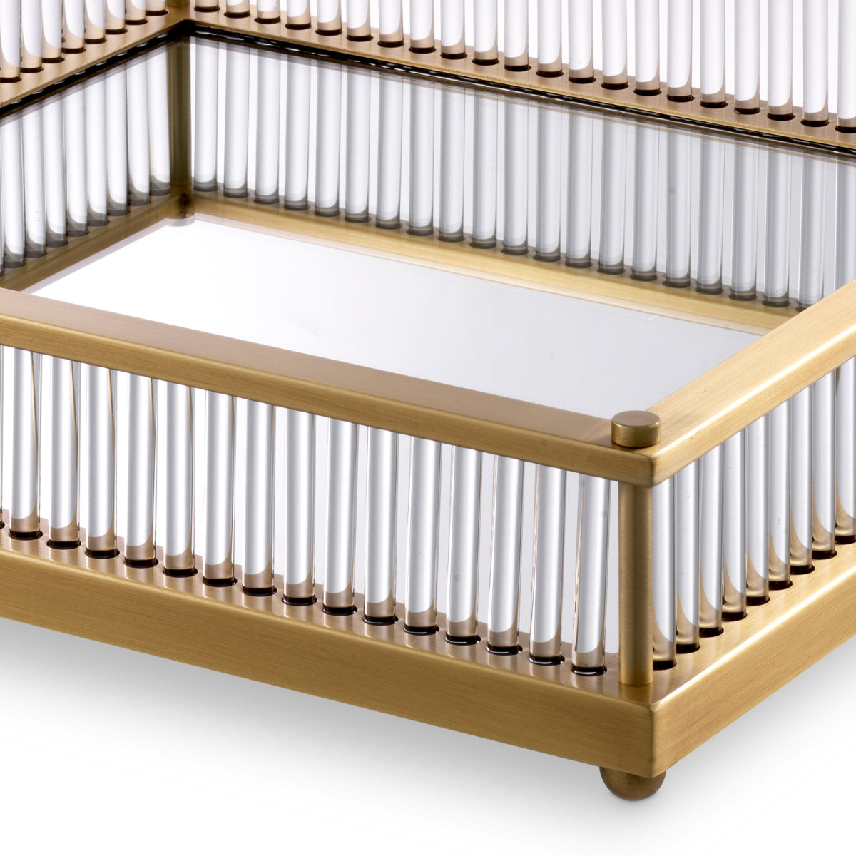 Eichholtz Tray Cora Square Antique Brass Finish