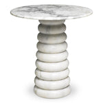 Eichholtz Side Table Lerici white marble Carved entirely from natural marble, the Lerici Side Table is like a sculpture