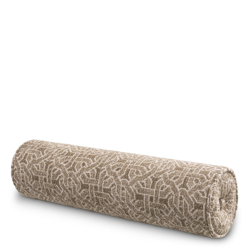 Eichholtz Cushion Amarante frieze jacquard beige Complete your interior with the Frieze Bolster Cushion, a refined accent that combines comfort with timeless style.