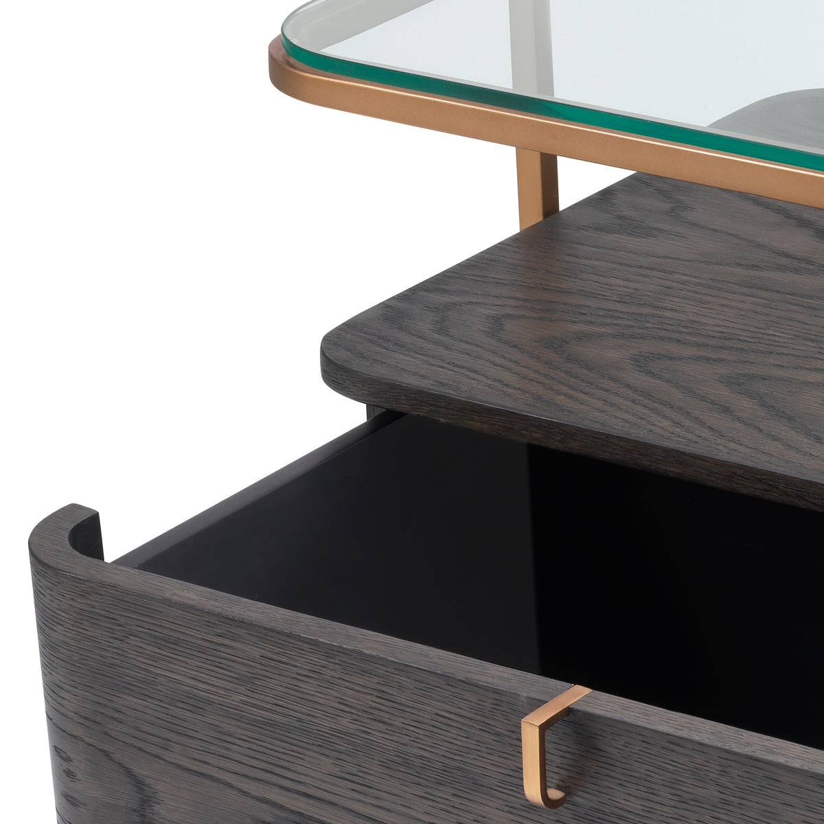 Eichholtz Nightstand Augusto mocha crown oak veneer With its seductive curves and vintage look, the 1-drawer Augusto Nightstand is a must-have in your b