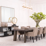 Eichholtz Dining Table Bari mocha straight oak veneer The Bari Dining Table has a minimal and robust look and stands out thanks to its angled legs and bev