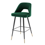 Eichholtz Bar Stool Avorio roche green velvet Bring Mid-Century Modern style into your home with the Avorio Bar Stool. Featuring a Roche green vel