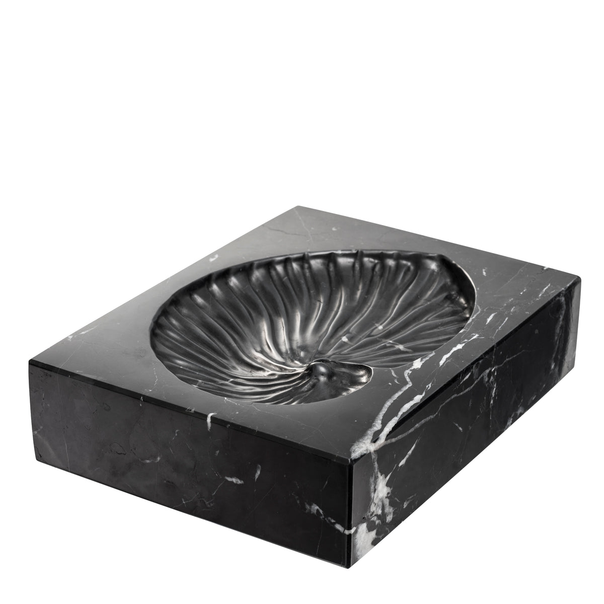 Eichholtz Object Conchiglia black marble Bring organic style into your home with the intricate Conchiglia object. This artsy object is crafte