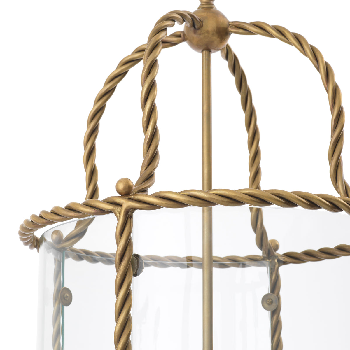 Eichholtz Pendant Preston vintage brass finish incl white shades Discover the Pendant Preston in vintage brass finish, a handmade lantern-style pendant where a twist - 6
