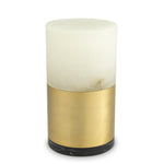 Eichholtz Table Lamp McLean ø 20 cm alabaster antique brass finish Aesthetically pleasing due to its understated design, the large McClean table lamp fits
