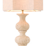 Eichholtz Table Lamp Mabel travertine incl shade Effortlessly enhance any room with Table Lamp Mabel. It features a distinctive travertine base that