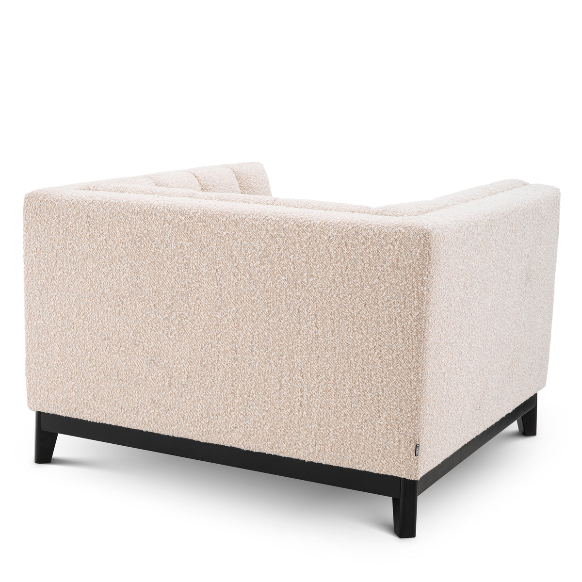 Eichholtz Chair Ditmar bouclé cream Resting upon a black finish base and upholstered in cream-coloured bouclé, Chair Ditmar will bring l