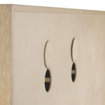 Eichholtz Dresser Highland washed oak veneer The washed oak veneer Highland Cabinet combines a brushed brass finished frame with washed oak venee
