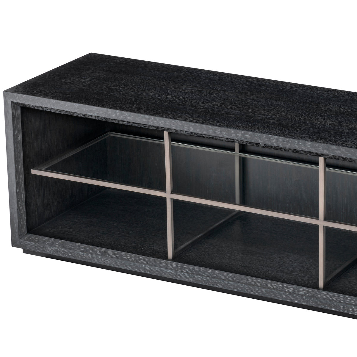 Eichholtz TV Cabinet Hennessey L charcoal grey oak veneer Bring a modern feel to your living room or entertainment space with TV Cabinet Hennessy L. Pairin