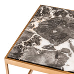 Eichholtz Coffee Table La Quinta br brass finish grey marble Bring industrial sophistication into your decor with the La Quinta Coffee Table. Comprising a