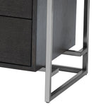 Eichholtz Dresser Durand charcoal oak veneer black nickel finish Inspired by the minimalist silhouettes of Bauhaus design, the oak veneer Durand Cabinet ex