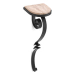Eichholtz Wall Console Ophira gunmetal finish travertine The Ophira Wall Console is a captivating addition to any space, offering a perfect balance of cont