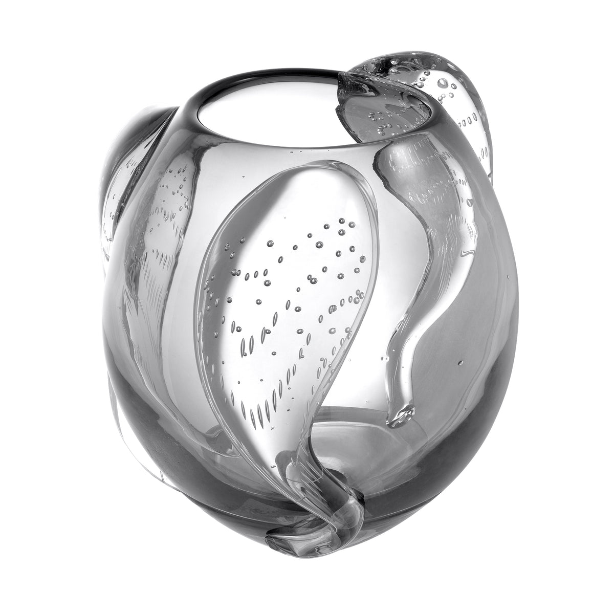 Eichholtz Vase Sianluca L grey glass Transform your living space into something special with the gorgeous large Sianluca Vase. Fusing art