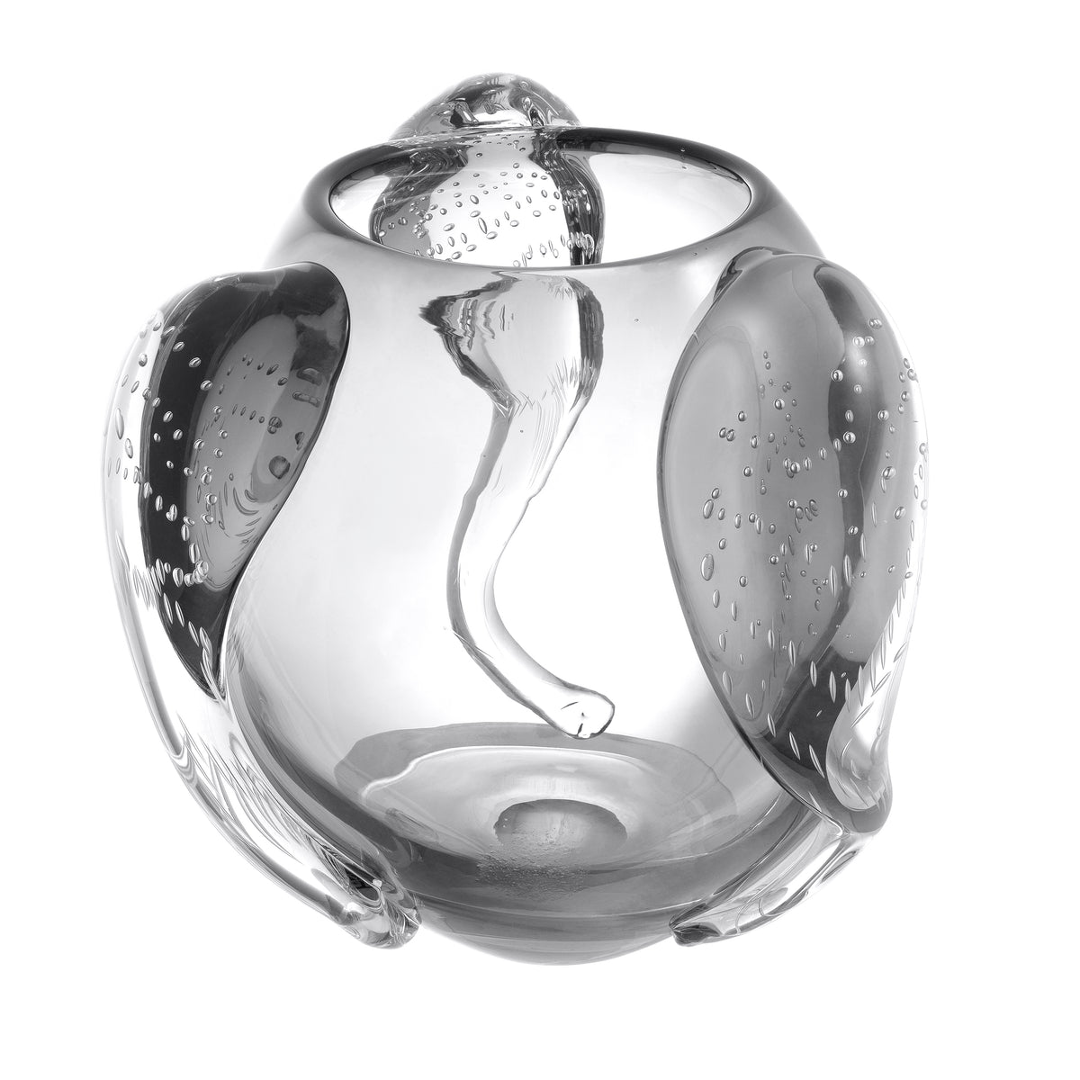 Eichholtz Vase Sianluca L grey glass Transform your living space into something special with the gorgeous large Sianluca Vase. Fusing art