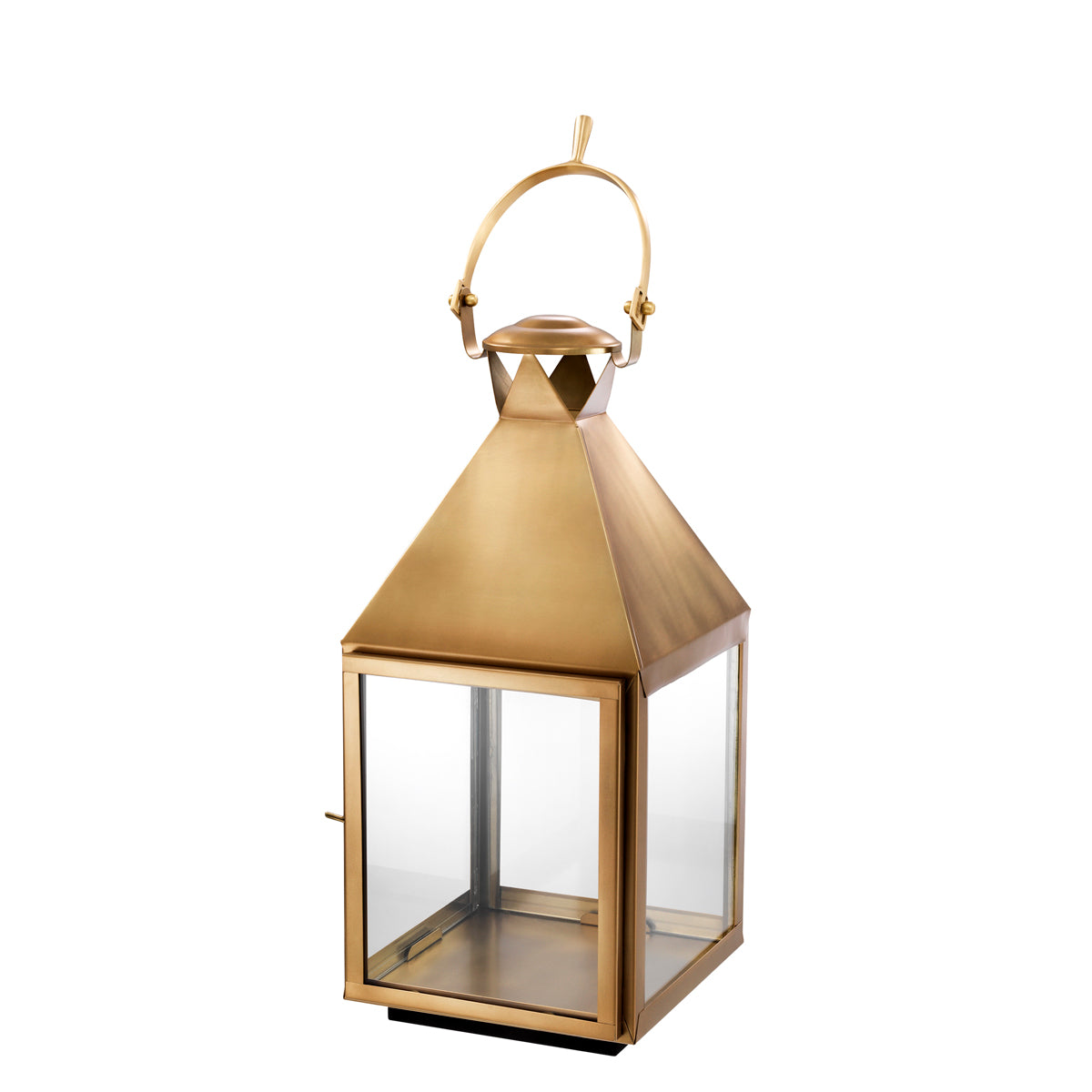 Eichholtz Hurricane Spur S antique brass finish Up the ambiance of your living space with the Spur S Hurricane. With a burning candle inside, this l