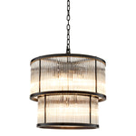Eichholtz Chandelier Pasadena bronze highlight finish Set the mood for mellow moments with the Art Deco inspired Pasadena Chandelier. By pairing classic d