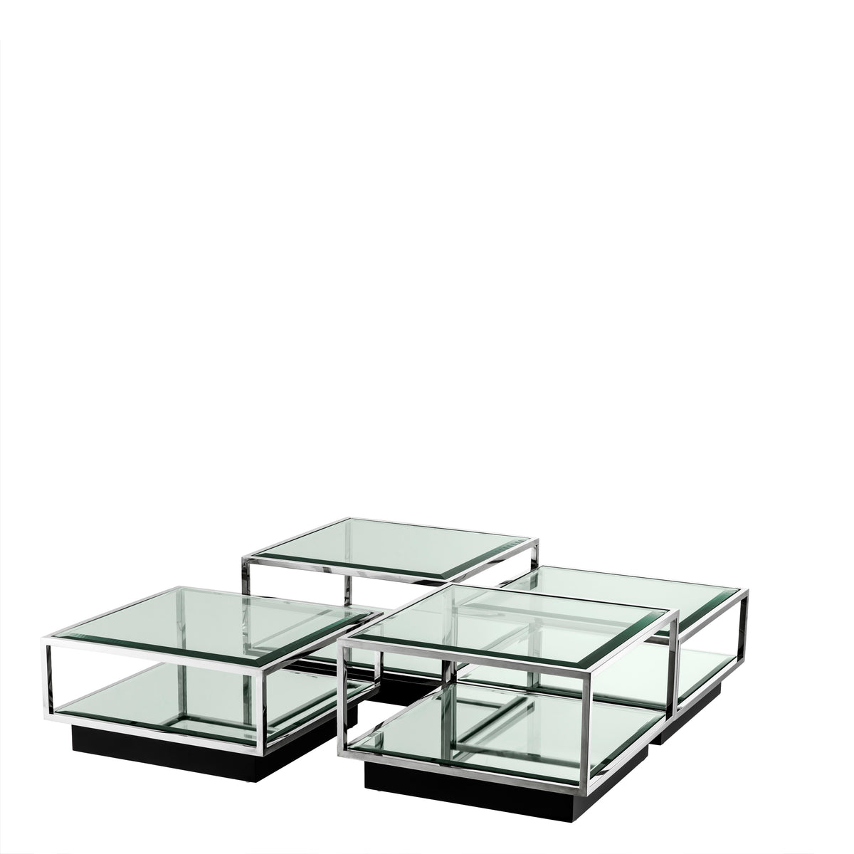 Eichholtz Coffee Table Tortona polished stainless steel S/4 Create a fantastic focal point in your lounge with the alluring set of 4 Tortona Coffee Tables.