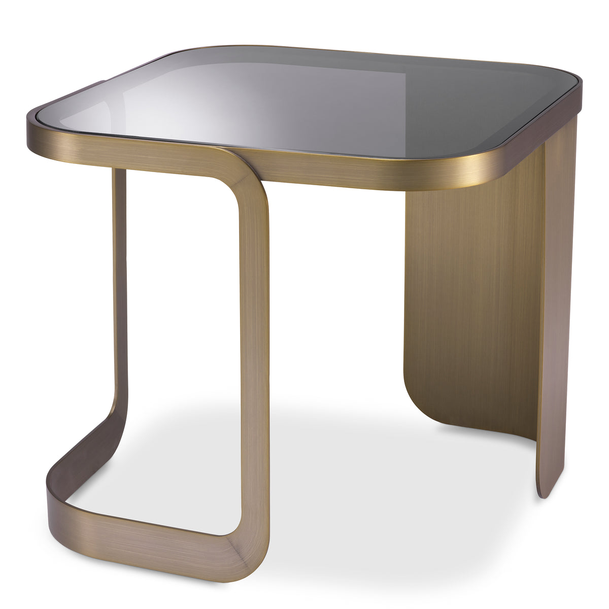 Eichholtz Side Table Numa brushed brass finish Want to bring architectural allure into your interior without doing too much? Opt for the Numa Side