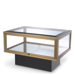 Eichholtz Side Table Ryan brushed brass finish A modern take on a classic design, Side Table Ryan provides storage and style at once. The vitrine h