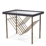 Eichholtz Side Table Princess with magazine rack black leather The Princess Side Table Princes is the epitome of lavishness and refinement. Crafted with me