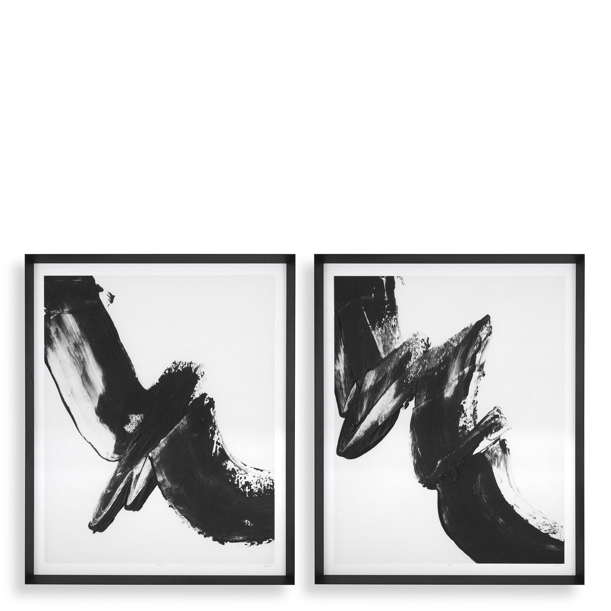Eichholtz Print Black expression set of 2 Enrich your interior with this sleek 2-piece set of Black Expression prints. This combination of mon