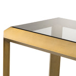 Eichholtz Console Table Callum brushed brass finish Evoke the seductive style of the seventies with the decadent Callum Console Table. Its brushed brass
