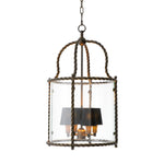 Eichholtz Pendant Preston bronze highlight finish incl black shades Discover the Pendant Preston in bronze highlight finish, a handmade lantern-style pendant where a tw