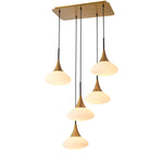 Eichholtz Chandelier Duco L antique brass finish Equally at home in modern and traditional interiors, the 5-light cluster Chandelier Duco brings styl