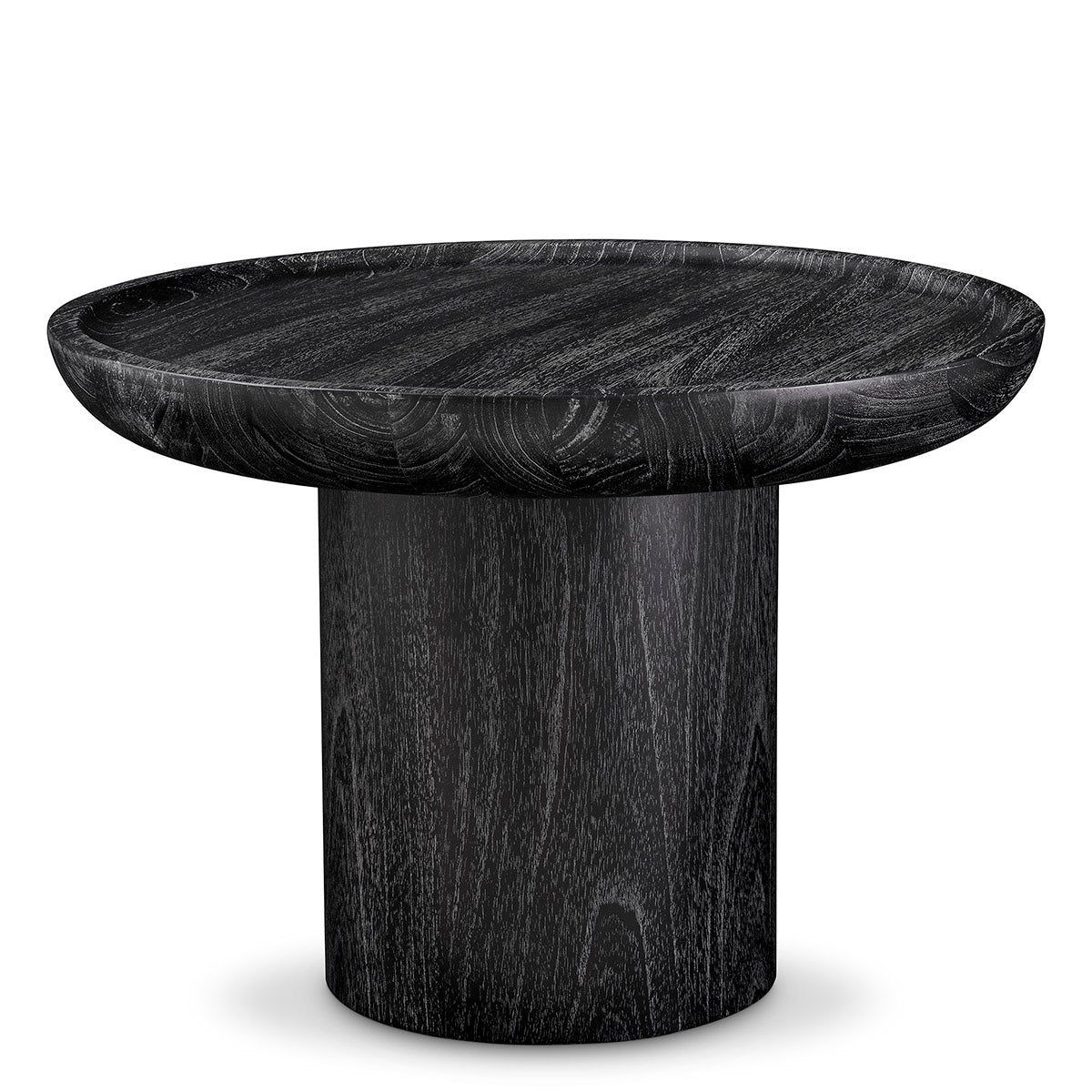 Eichholtz Side Table Rouault charcoal grey veneer The Rouault Side Table transcends conventional design with its captivating presence. Cloaked in a me
