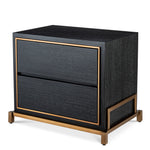 Eichholtz Nightstand Hazel charcoal grey oak veneer Nightstand Hazel is a chic and organised bedside table. Wrapped in a charcoal oak veneer casing and