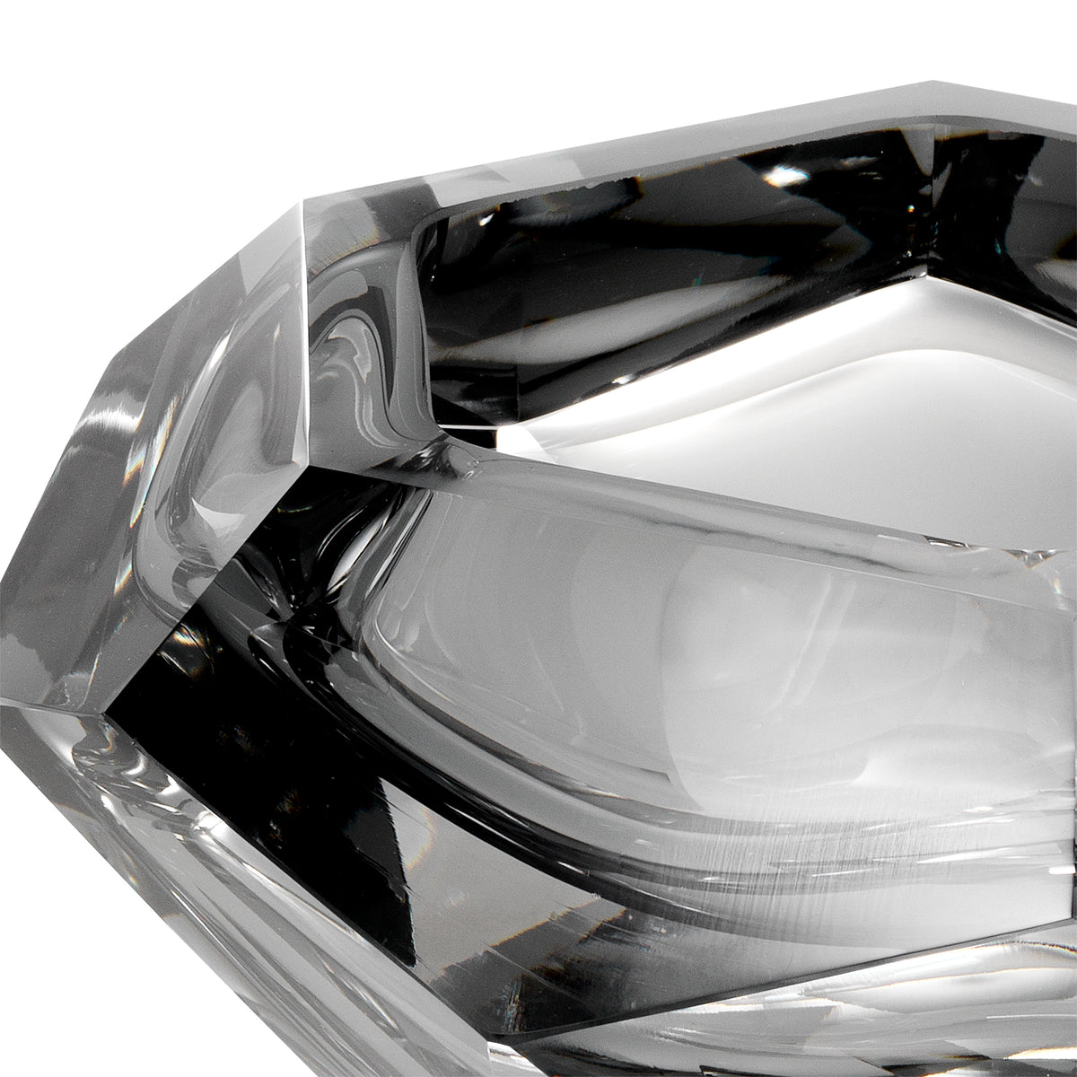 Eichholtz Bowl Las Hayas grey glass The Las Hayas Bowl is a distinctive presentation piece. This decorative hexagonal bowl will bring so