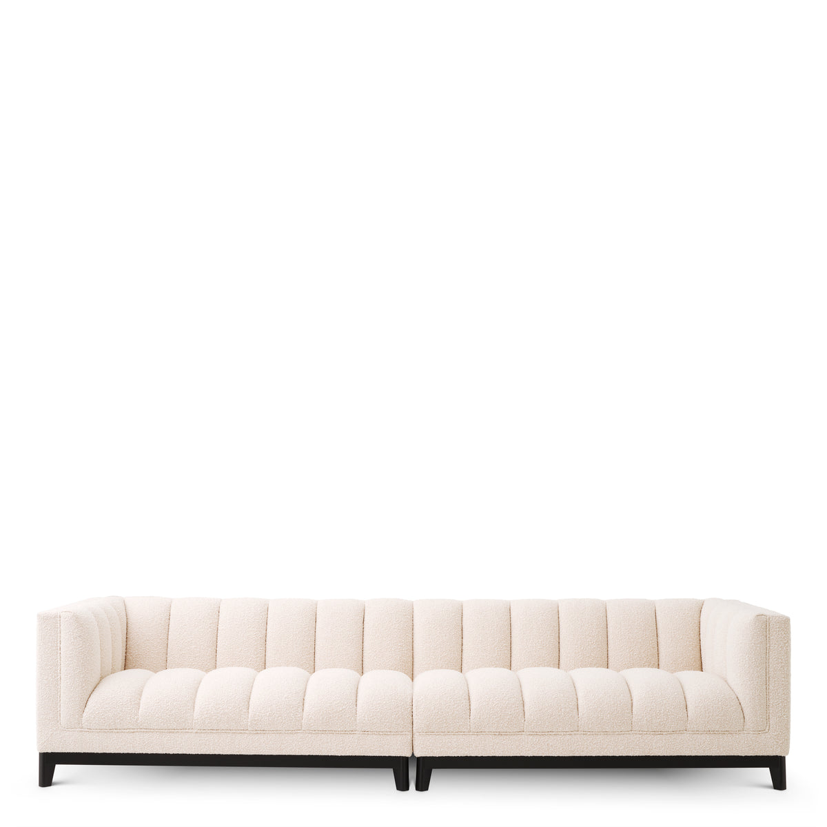 Eichholtz Sofa Ditmar bouclé cream L The large Ditmar Sofa will add lots of charm and extra seating space to your living room. This gener