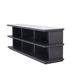 Eichholtz Cabinet Miguel L charcoal grey oak veneer The charcoal grey oak veneer Miguel Dresser with Italian bianco lilac marble top will look great in