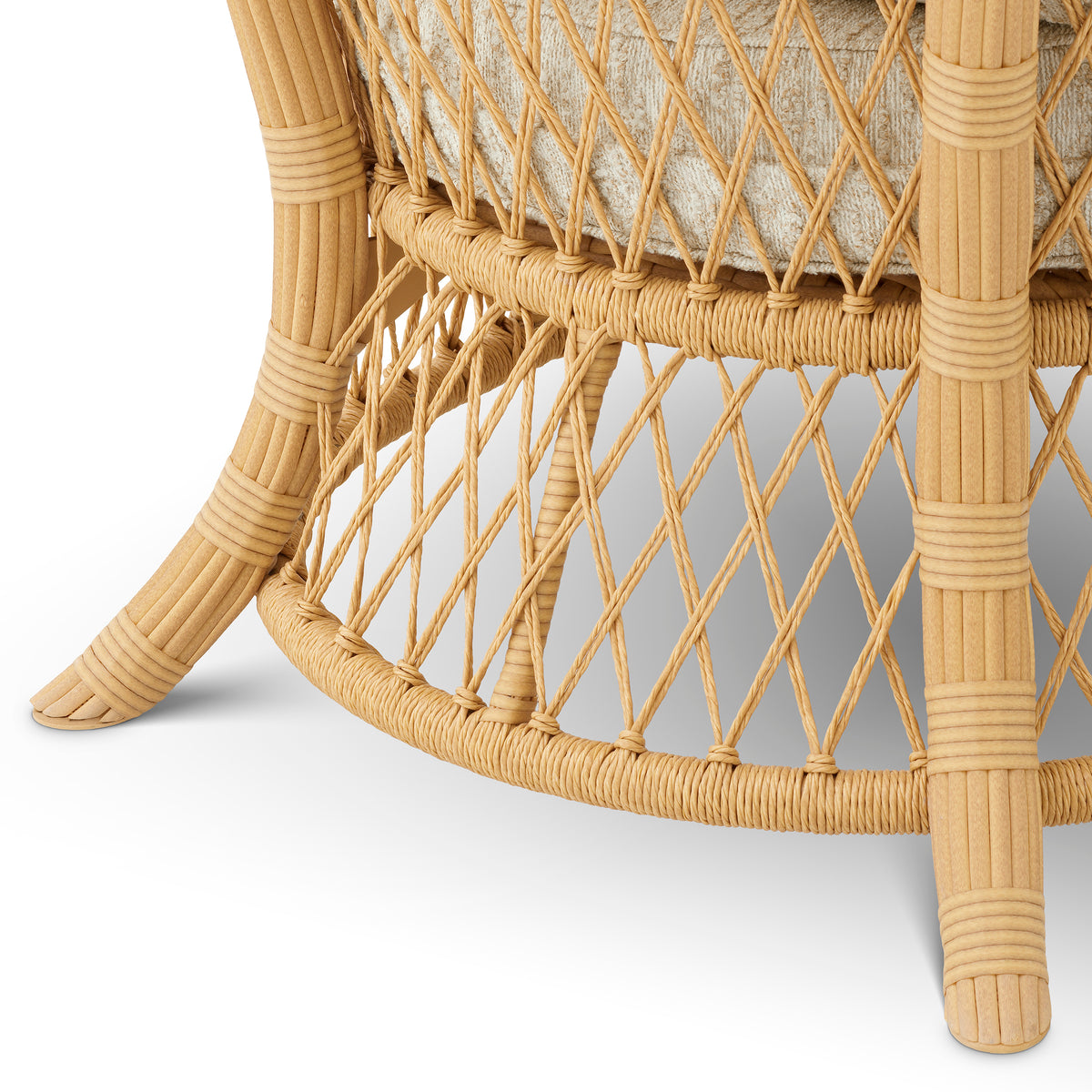 Eichholtz Outdoor Chair Riverton faux rattan arden natural Elevate alfresco lounging with the Outdoor Chair Riverton, woven in natural faux rattan and dressed- 6