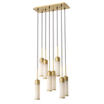 Eichholtz Chandelier Eos antique brass finish alabaster The 8-light cluster Chandelier Eos will make any private or public space more interesting and attra