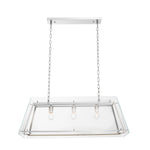 Eichholtz Chandelier Azure L nickel finish bevelled glass Add industrial flair to your home with the 3-light Azure L Chandelier. Stripped to the bare essen