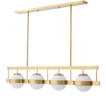 Eichholtz Chandelier Biba antique brass finish Mid-Century Modern in style, Chandelier Biba is a great lighting solution for contemporary open plan