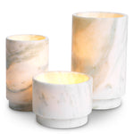 Eichholtz Tealight Holder Leonidas green onyx set of 3 Transform a table vignette with the Tealight Holder Leonidas green onyx set of 3, a trio of sculptur