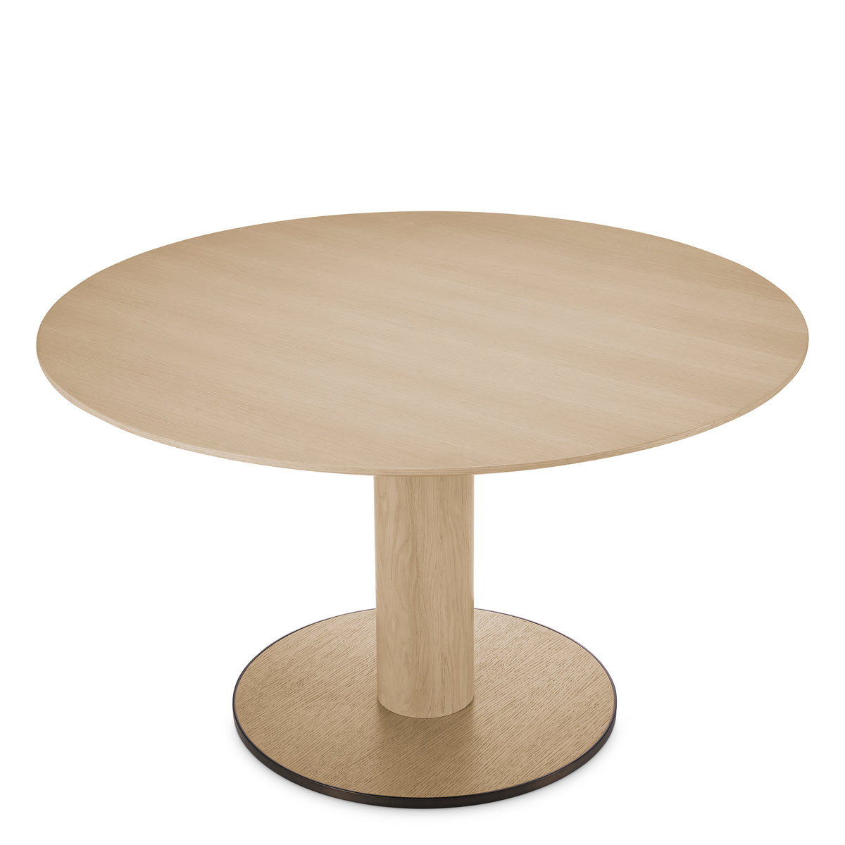 Eichholtz Dining Table Astro natural oak veneer bronze finish Introducing the resplendent Astro Dining Table, a true masterpiece for discerning tastes. Its