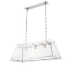 Eichholtz Chandelier Azure L nickel finish bevelled glass Add industrial flair to your home with the 3-light Azure L Chandelier. Stripped to the bare essen