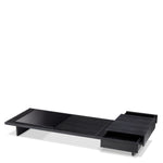 Eichholtz Coffee Table The Crest charcoal grey oak veneer incl glass top Pairing rich materials with sleek design, Coffee Table The Crest brings form and f