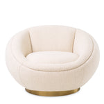 Eichholtz Swivel Chair Bollinger bouclé cream Bring a unique flair to any room with the charming Bollinger Swivel Chair. Whether you are looking f