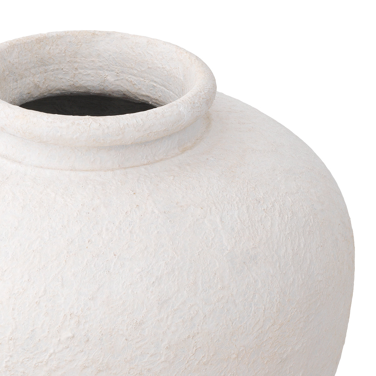 Eichholtz Object Reine L white finish Handmade of clay, the large Reine Vase with matte white finish is sure to give your home a cosy feel