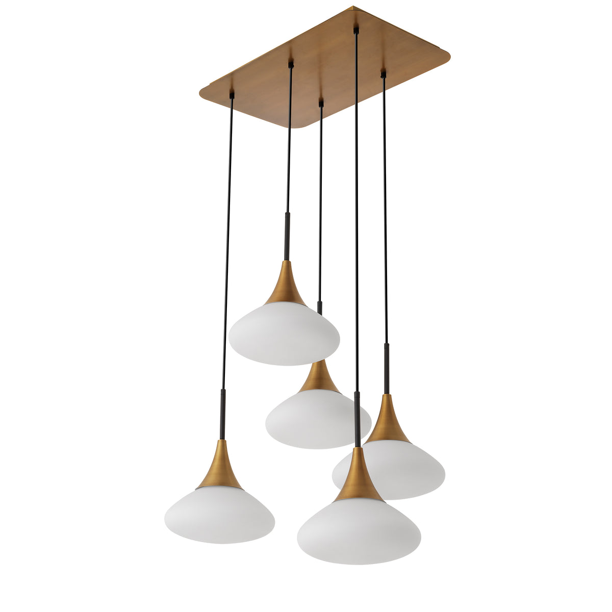Eichholtz Chandelier Duco L antique brass finish Equally at home in modern and traditional interiors, the 5-light cluster Chandelier Duco brings styl