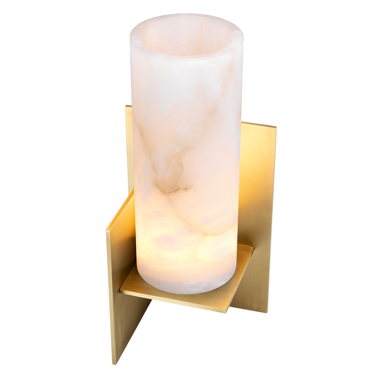 Eichholtz Table Lamp Frisco antique brass finish alabaster Handcrafted by skilled artisans, Table Lamp Frisco stands out for its geometric design. Bring co