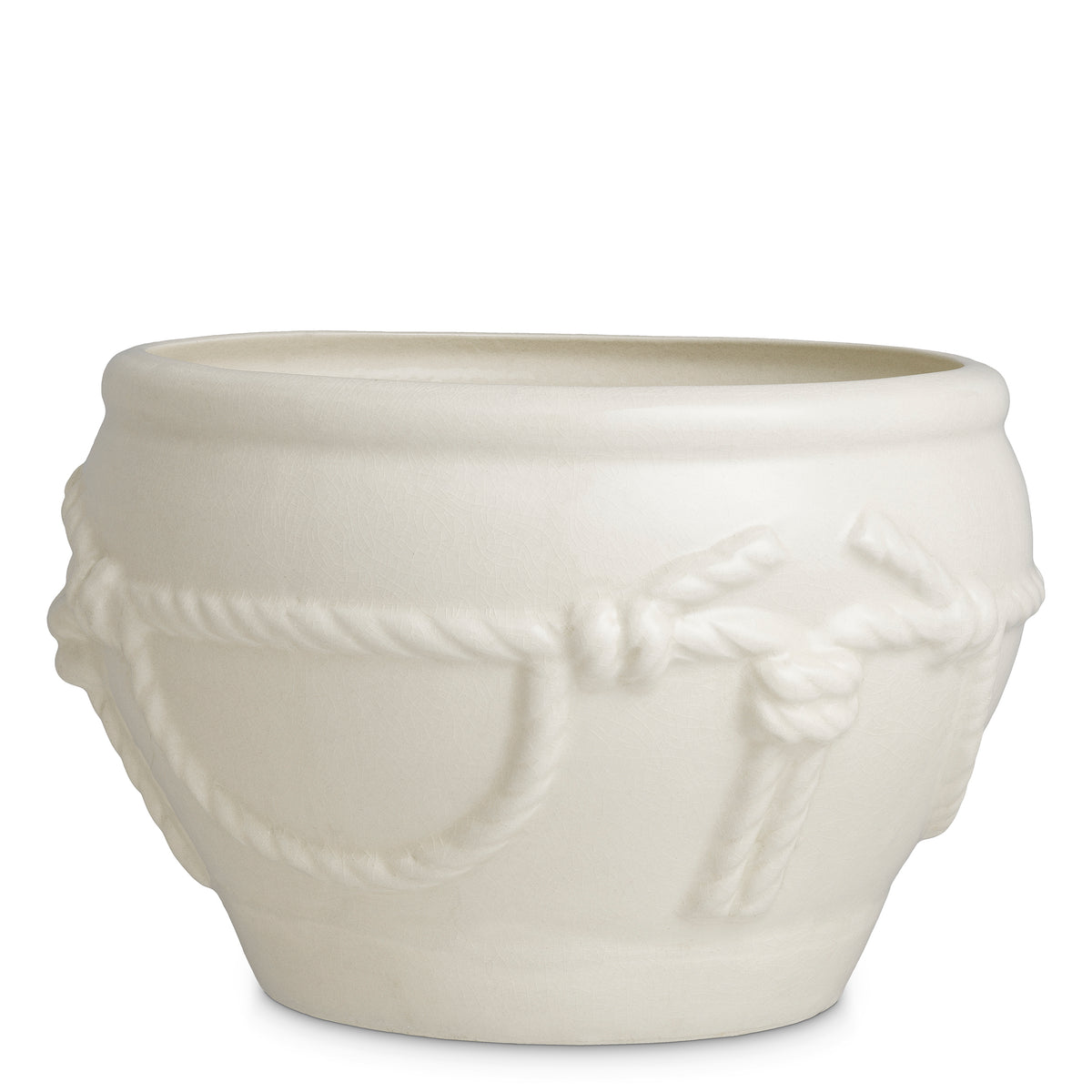 Eichholtz Planter Giverny crackled off-white ceramic Welcome the Eichholtz Giverny planter into your indoor space for a sophisticated way to showcase you