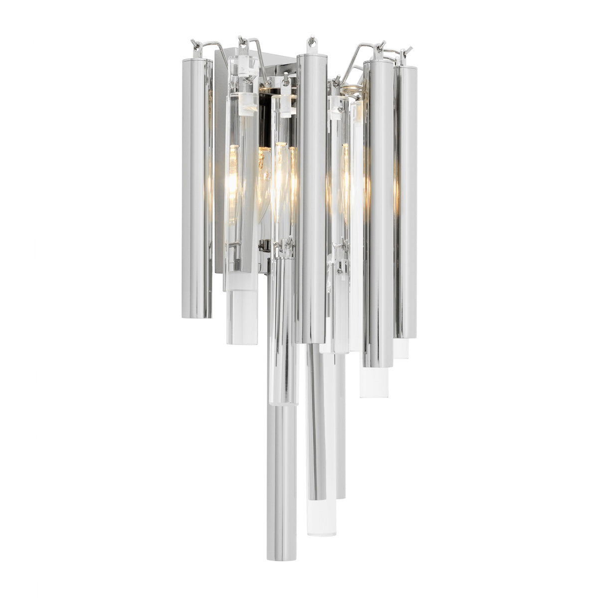 Eichholtz Wall Lamp Gigi nickel finish Capture the look of pure luxury with the Gigi Wall Lamp. Like a glamorous piece of jewellery, this l