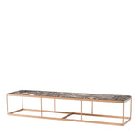 Eichholtz Coffee Table La Quinta br brass finish grey marble Bring industrial sophistication into your decor with the La Quinta Coffee Table. Comprising a